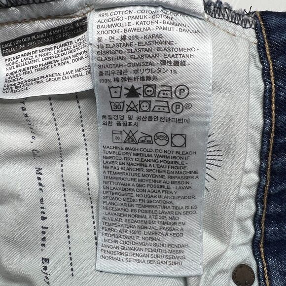 Levis Made & Crafted Womens Cut Off Denim Jean Shorts 26 Blue Hi Rise Cheeky New - Picture 11 of 12